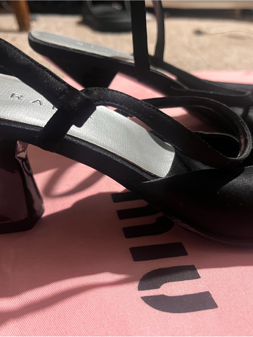 Black kitten heels